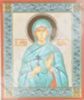 Икона Пелагея 2 на деревянном планшете 6х9 двойное тиснение, упаковка, ярлык в церковь