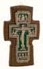 Крест деревянный 17109-1 с вклейкой из гальваники, с медными элементами, с эмалью