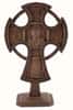 Крест деревянный на подставке, с иконой Спасителя, из дуба (резьба на станке), высотой 36 см